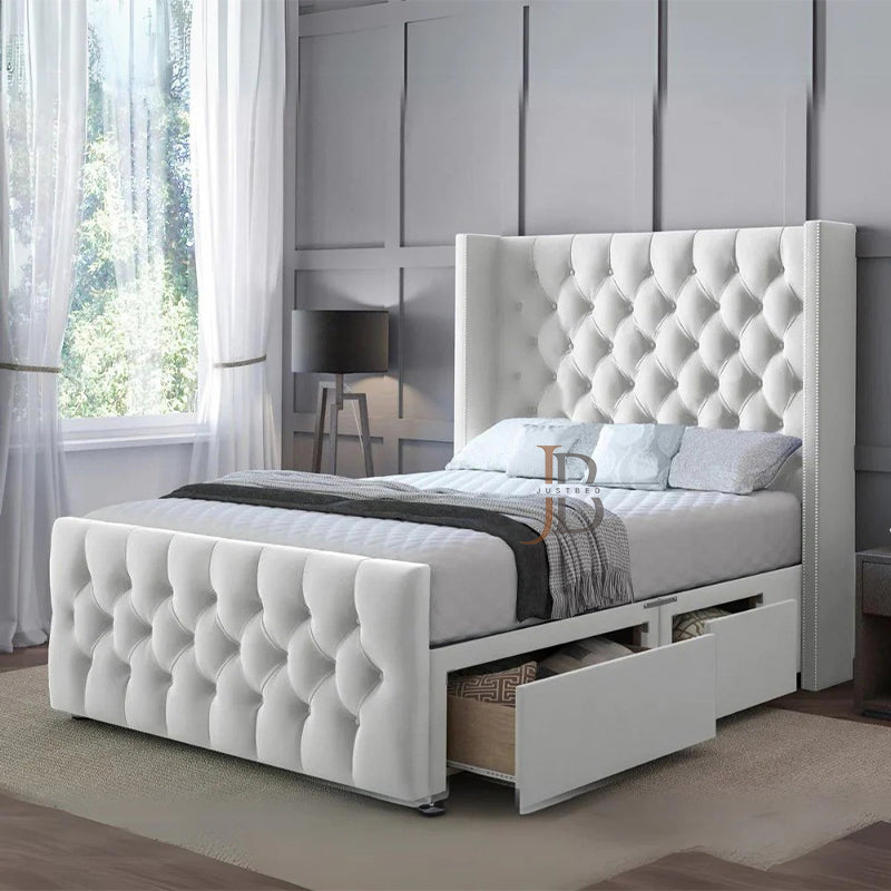 Willon Chesterfield Wingback Divan Bed