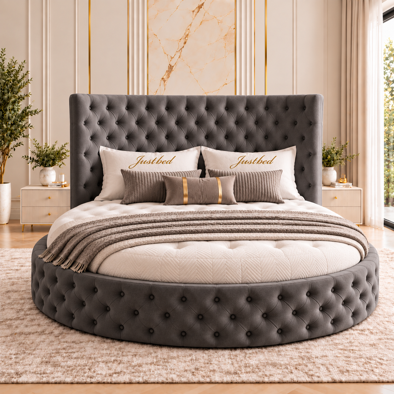 Virolla Chesterfield Round Bed