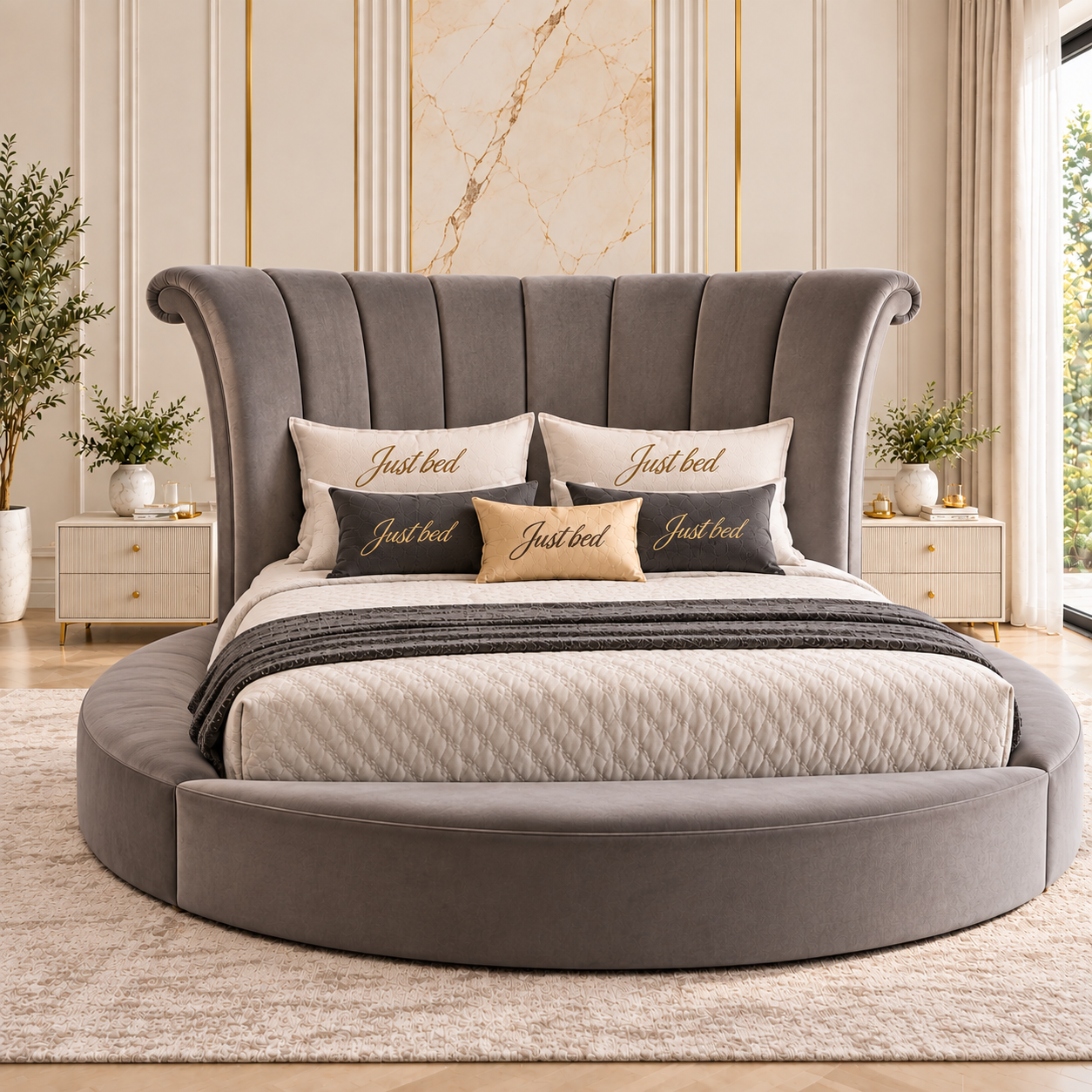 Mireva Luxury Panel Round Bed