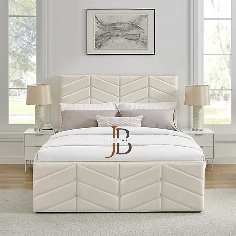 Ecasa Upholstered Gas Lift Storage Bed - JustBed