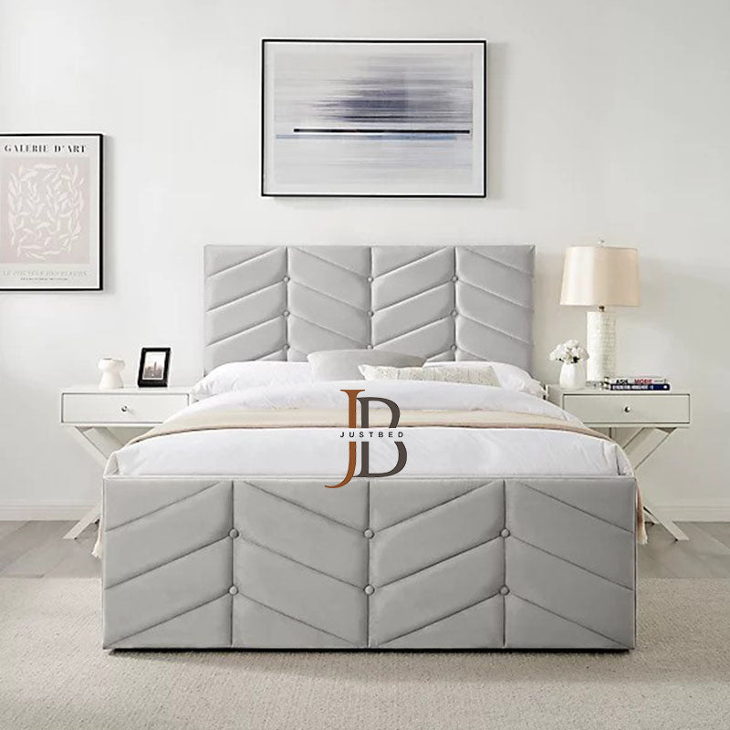 Ecasa Upholstered Gas Lift Storage Bed - JustBed