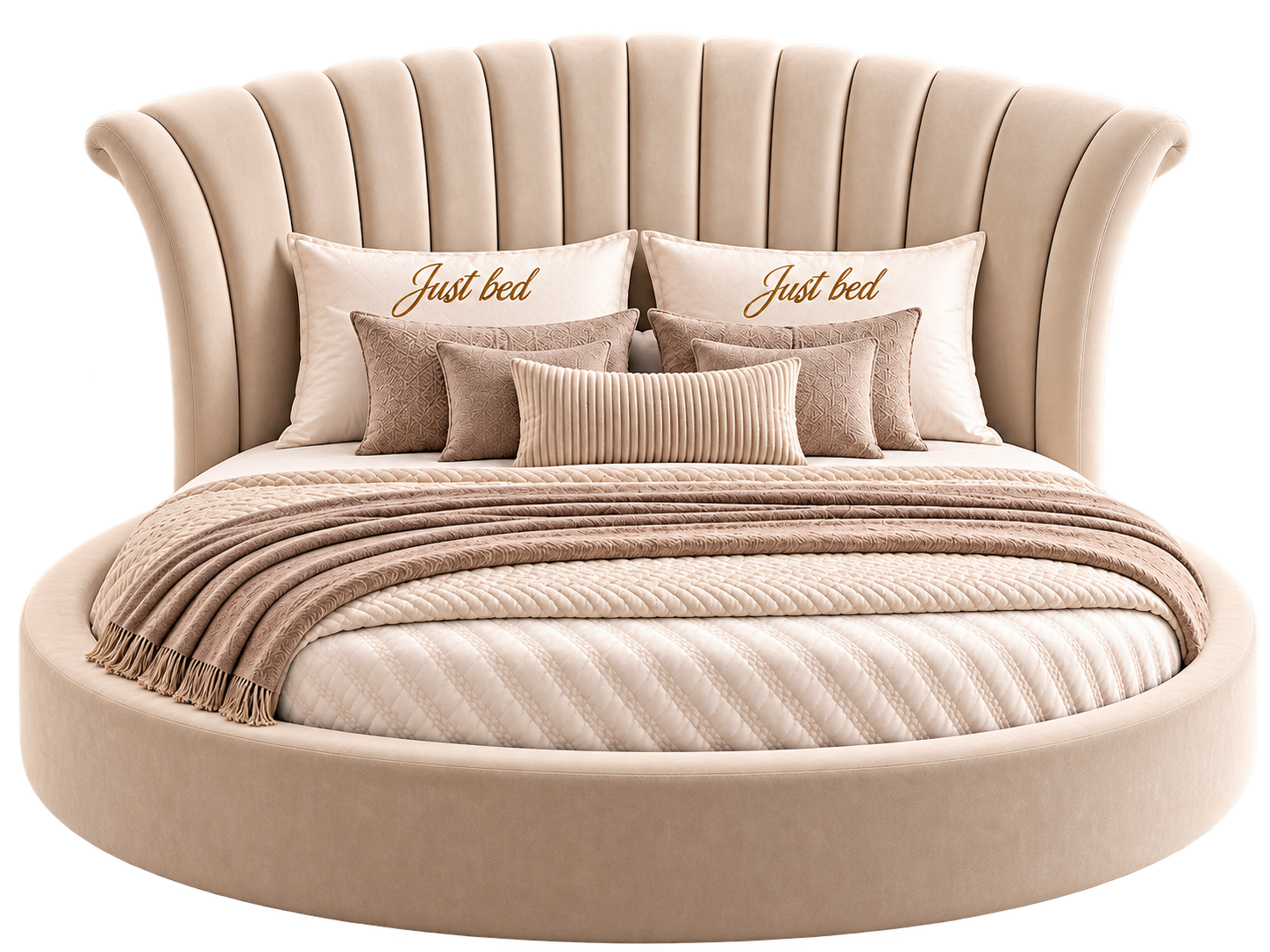 Roselle Scalloped Round Bed Frame