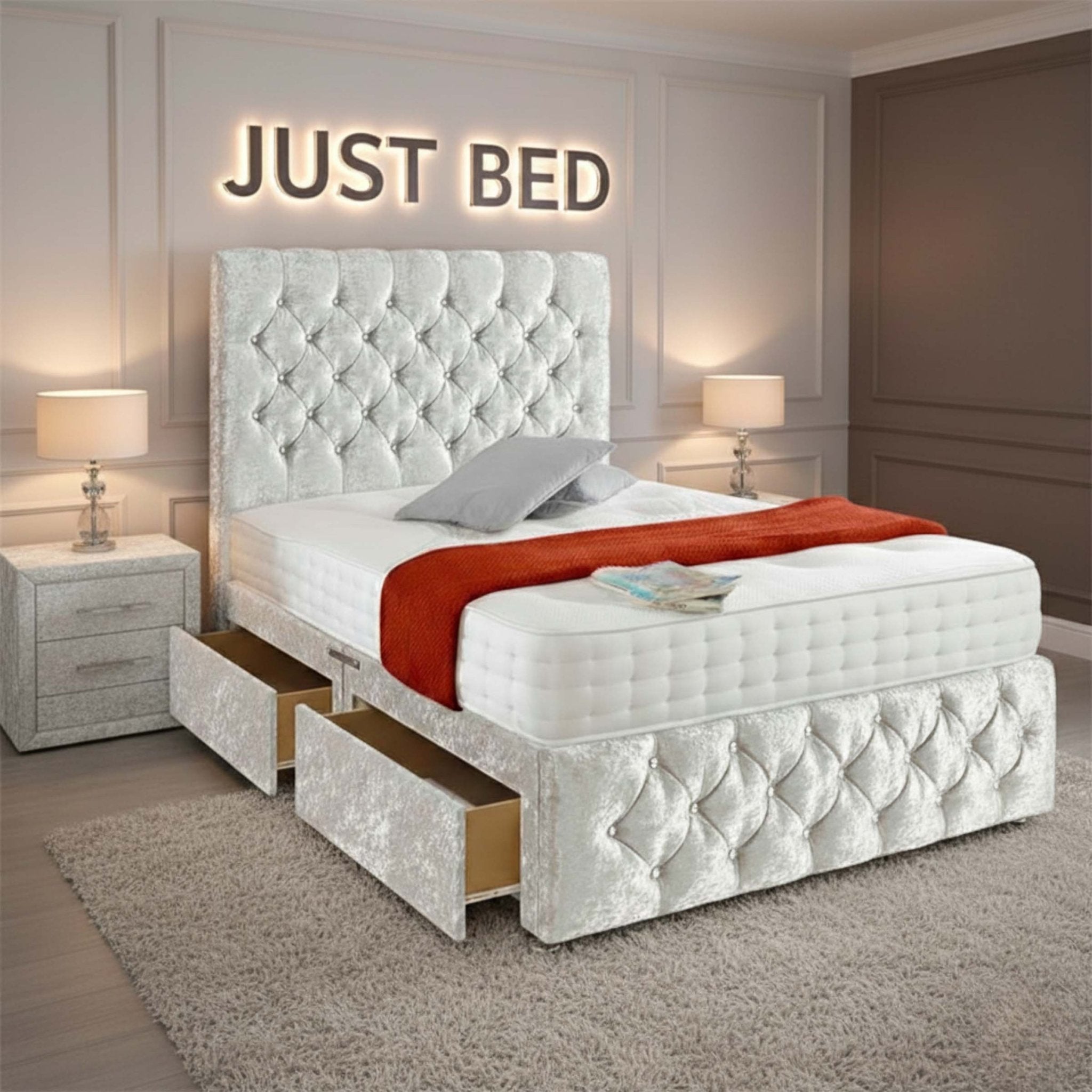 Emma Chesterfield Style Divan Bed Frame - JustBed