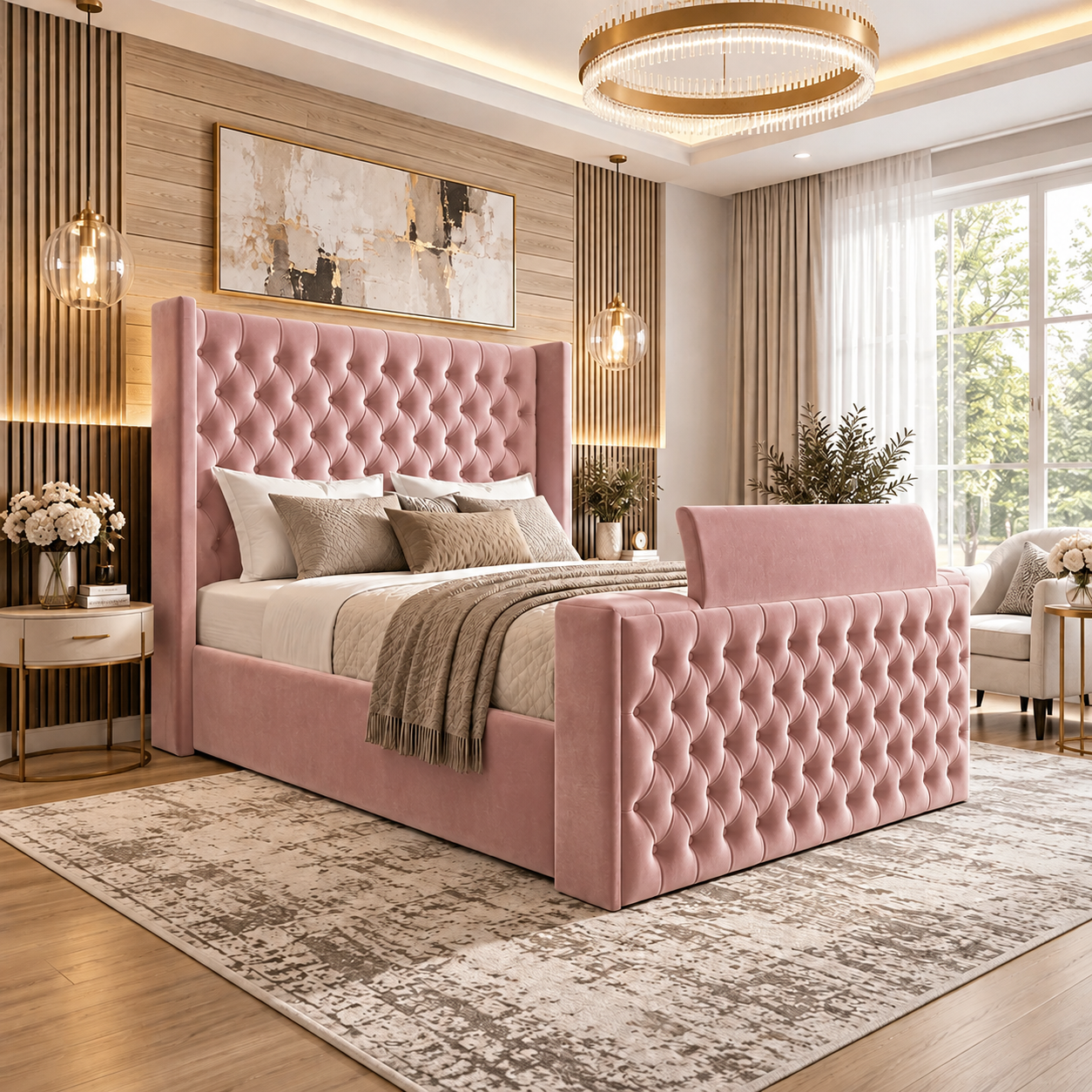 Cavellino Chesterfield TV Bed Frame