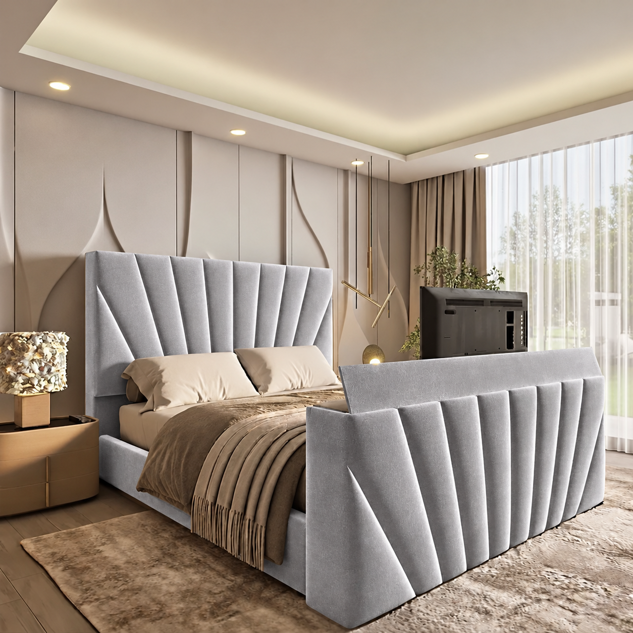 Alexis Upholstered TV Bed Frame
