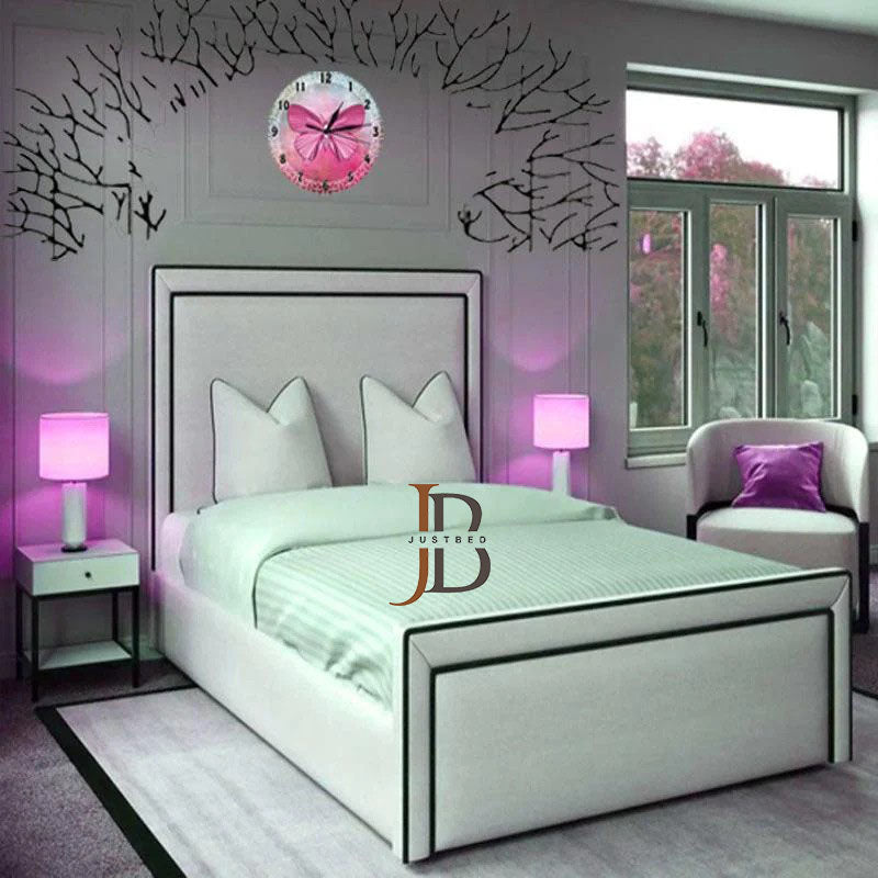 Farfinkel Upholstered Bed With Black Border - JustBed