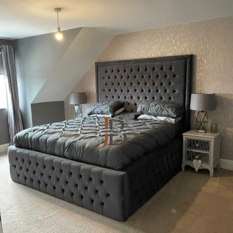 Henley Chesterfield High Base Bed Frame - JustBed