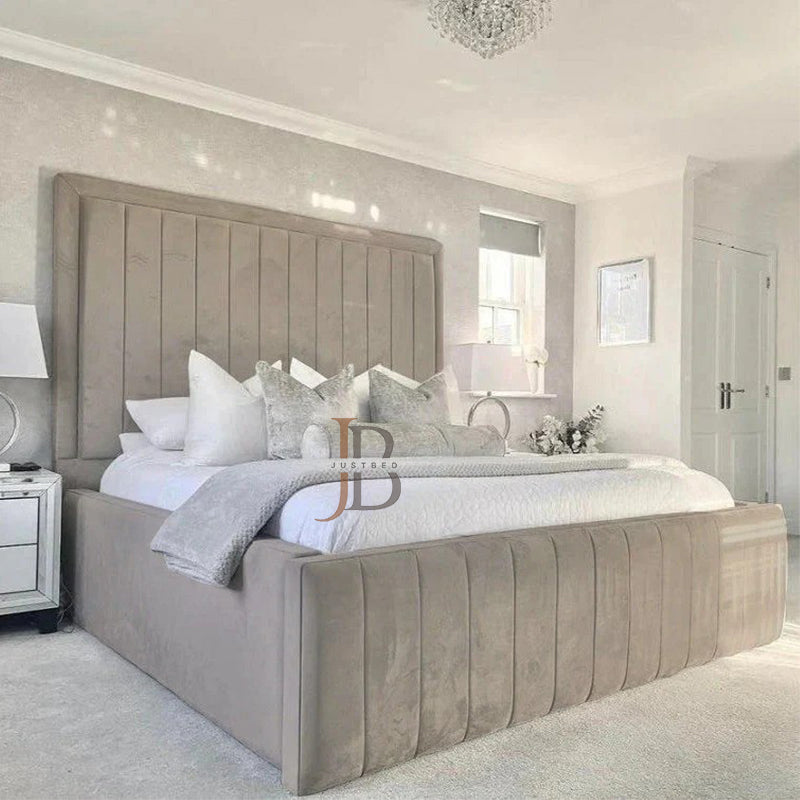 Maria Panel Bed Frame With High Base