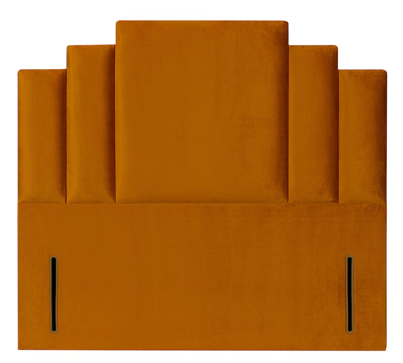 Kent Art Deco Floor Standing Headboard in Plush Velvet