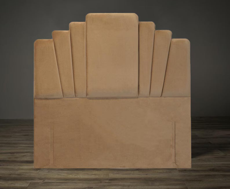 Mercury Luxury Art Deco Headboard in Plush Velvet