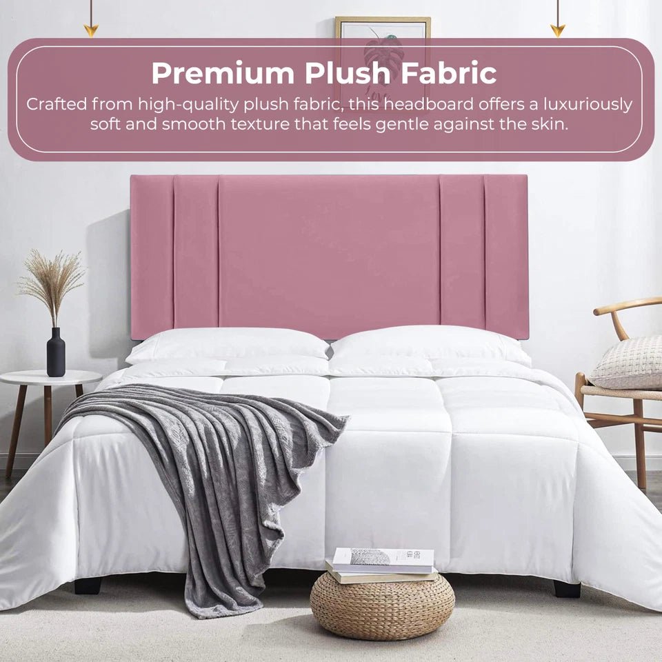 Indigo Plush Velvet Headboard for Divan Beds - JustBed