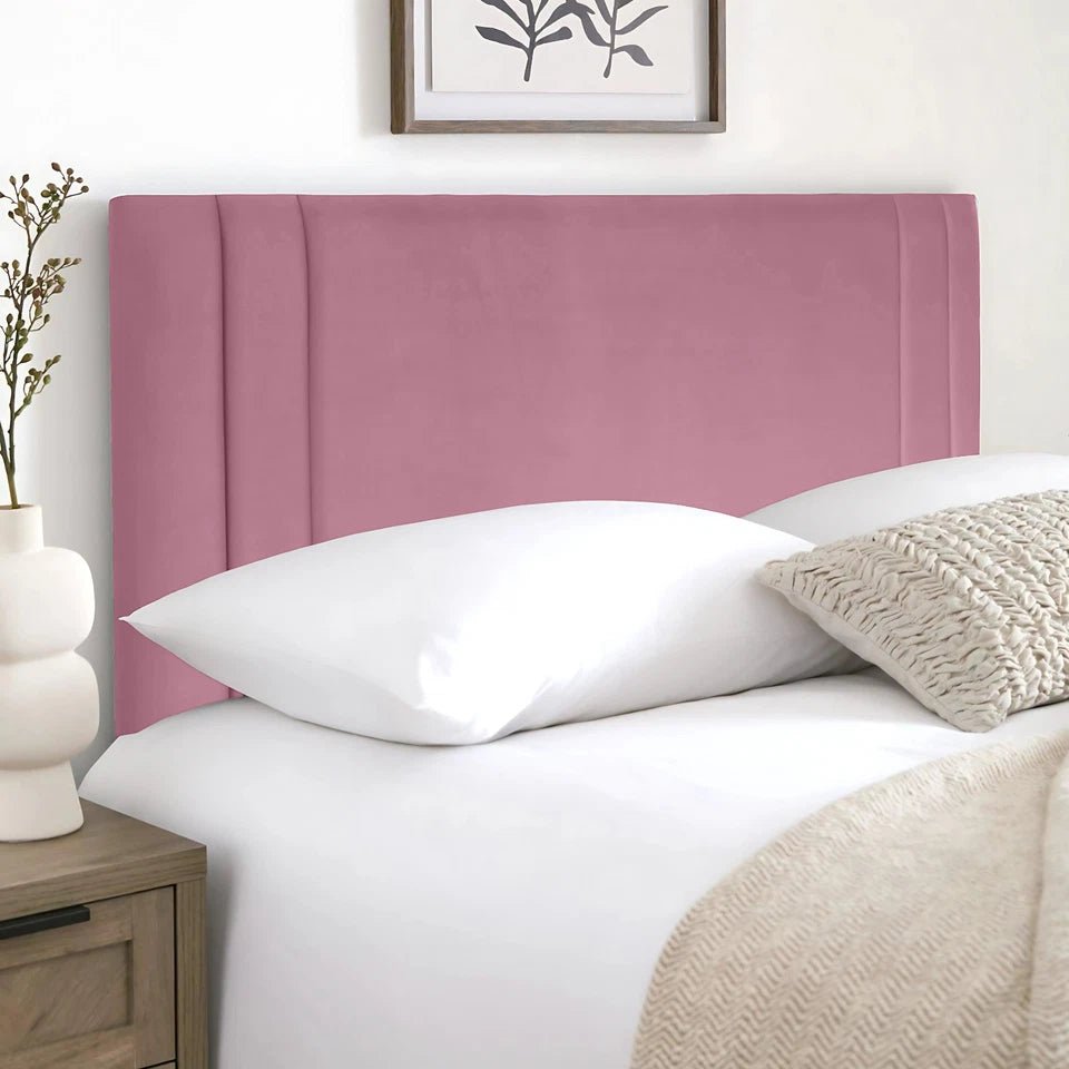 Indigo Plush Velvet Headboard for Divan Beds - JustBed