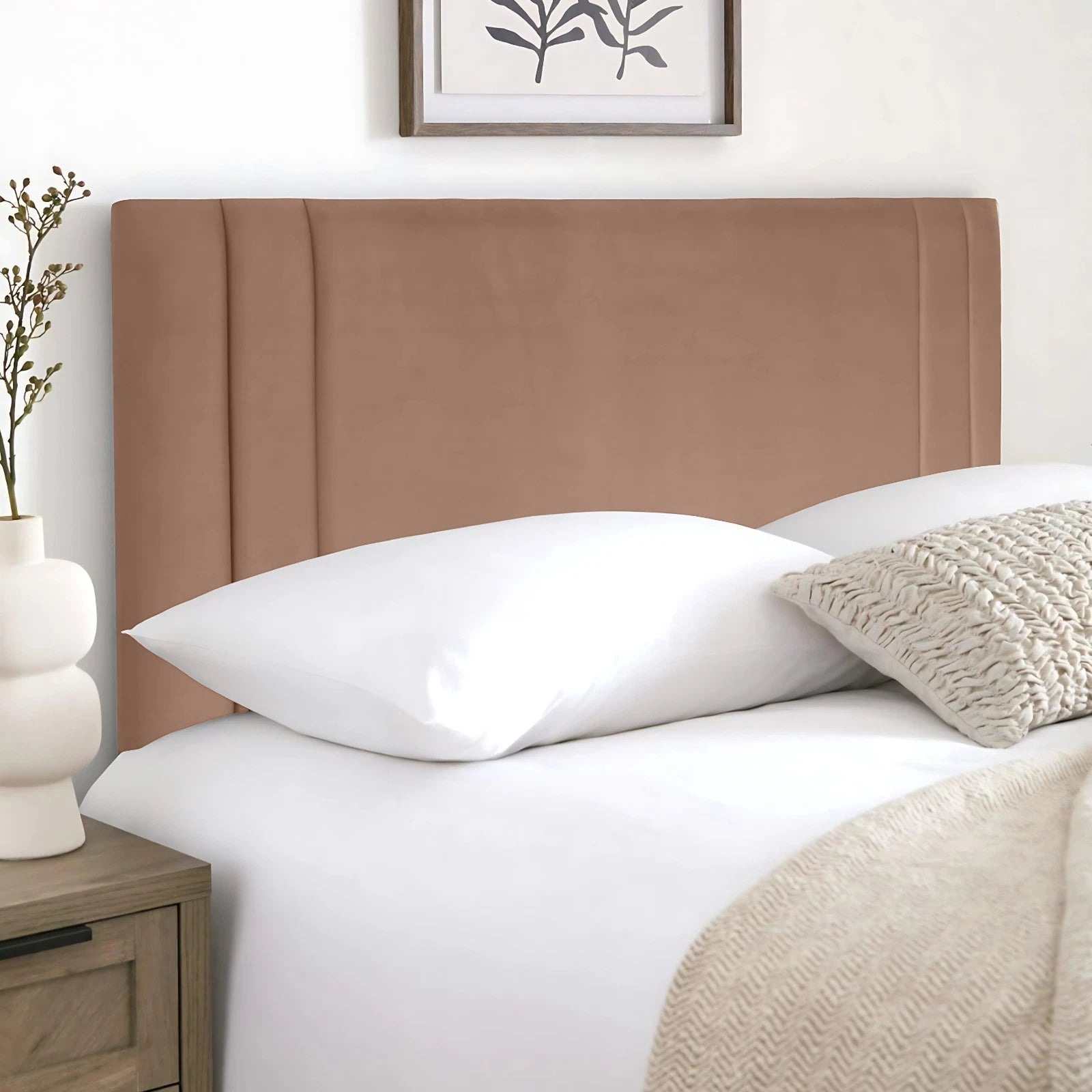 Indigo Plush Velvet Headboard for Divan Beds - JustBed