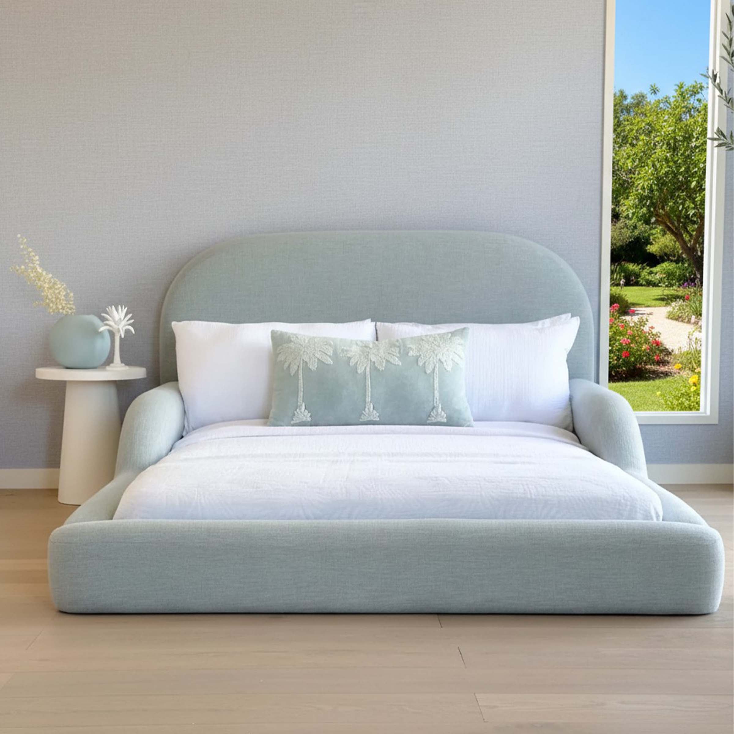 Lunar Kids Bed in Boucle Fabric