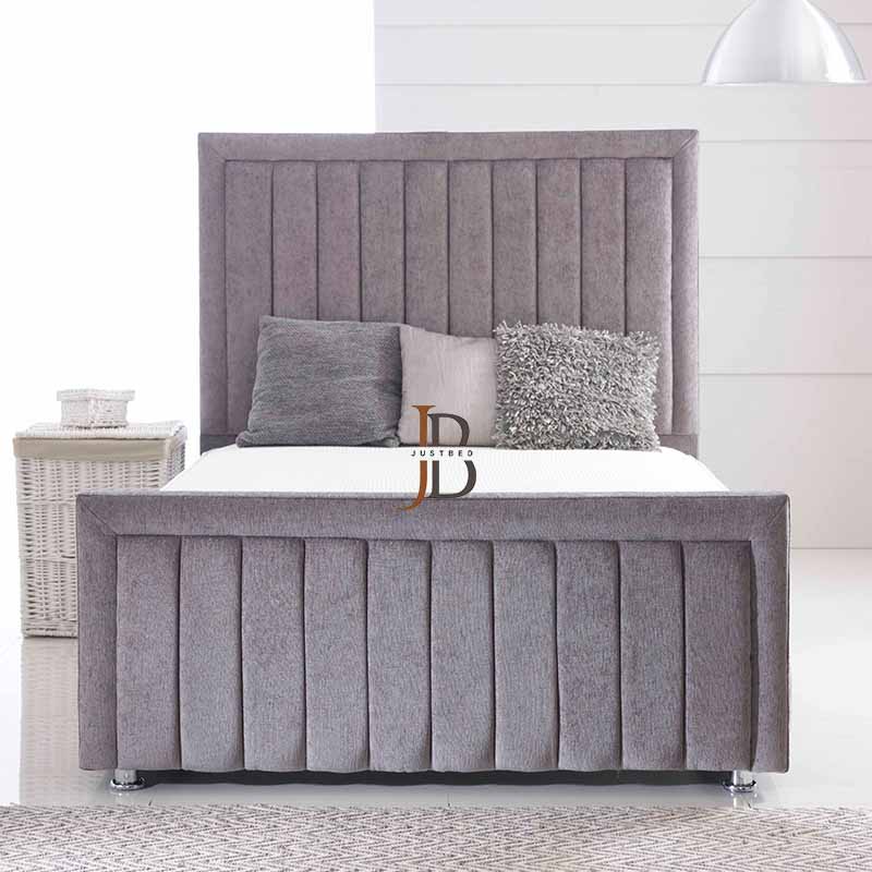 Lavender Chesterfield Upholstered Bed Frame - JustBed