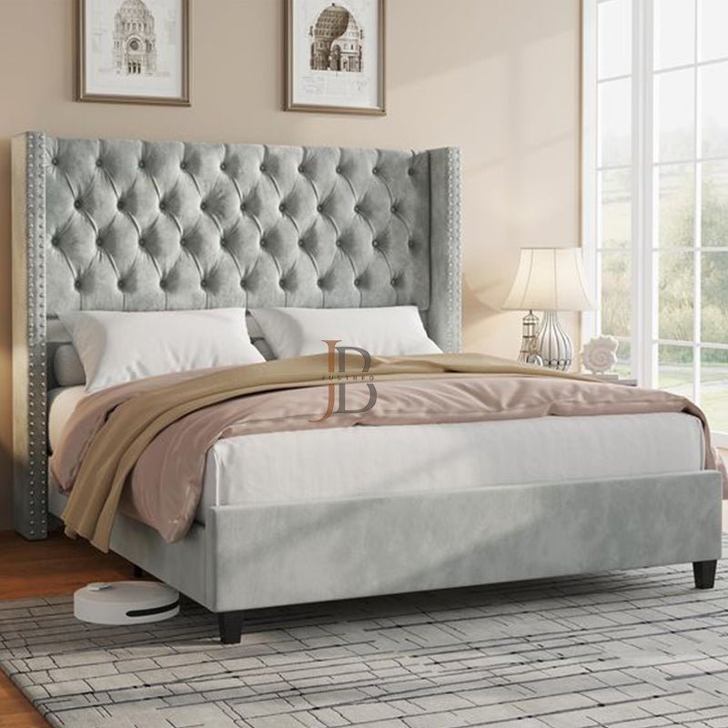 Lincon Wingback Chesterfield Bed Frame - JustBed