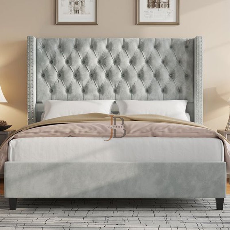 Lincon Wingback Chesterfield Bed Frame - JustBed
