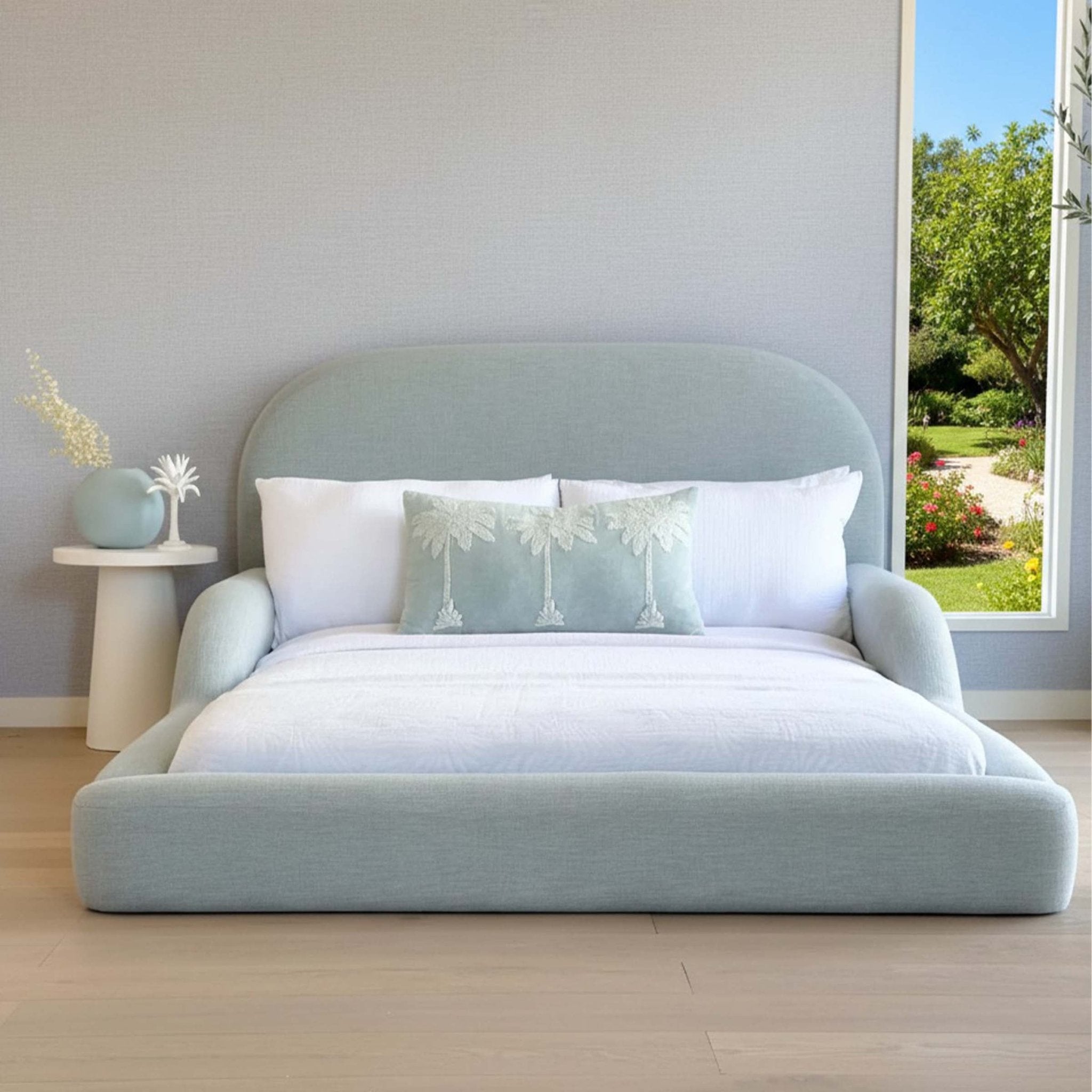 Lunar Kids Bed in Boucle Fabric - JustBed