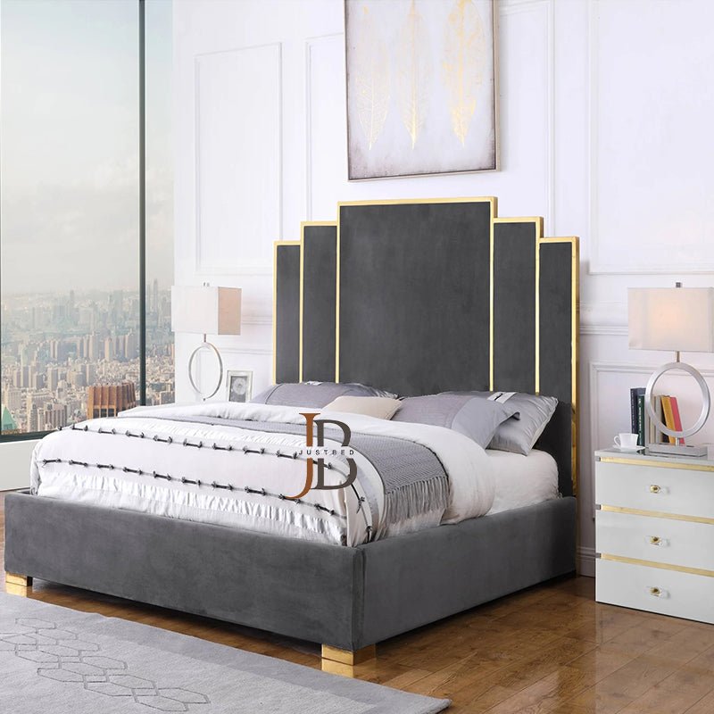 Madison Golden Stripe Bed Frame - JustBed
