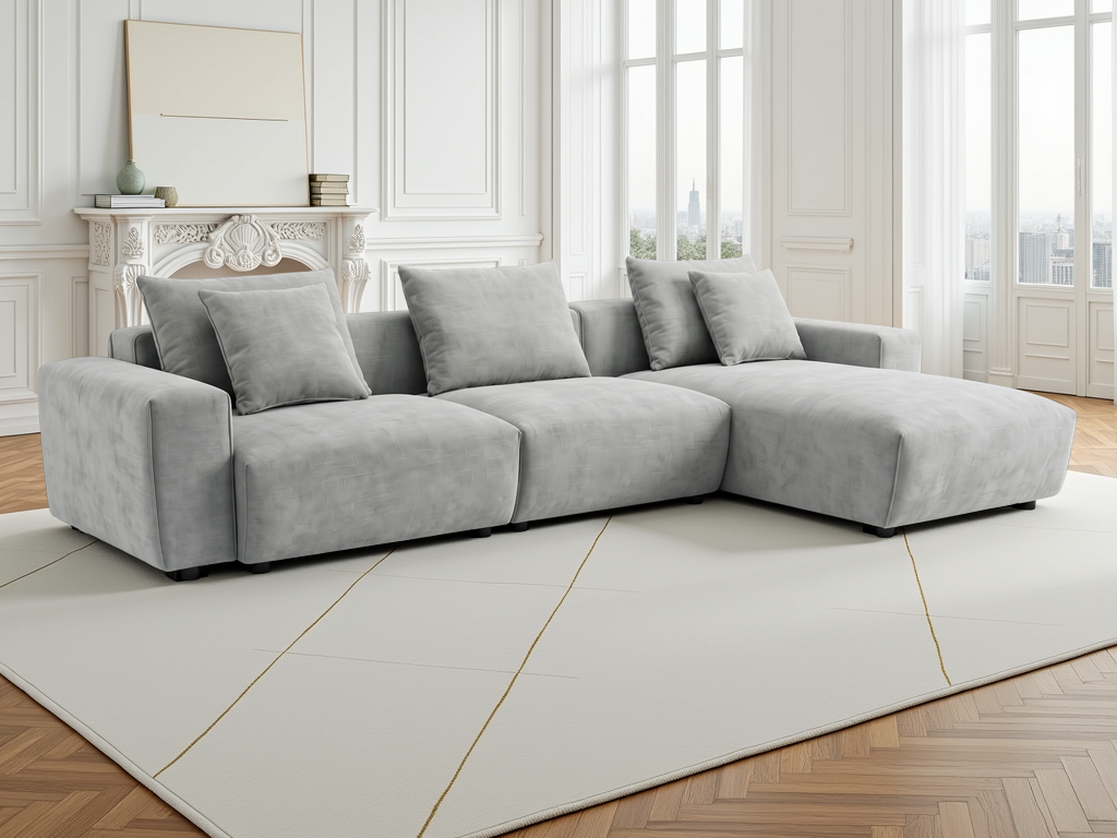 Malibu Universal Corner Sofa In Grey