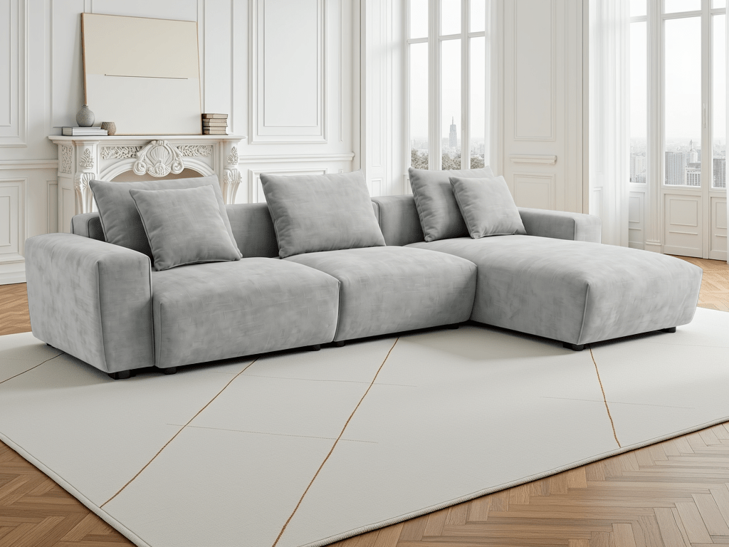 Malibu Universal Corner Sofa In Grey - JustBed