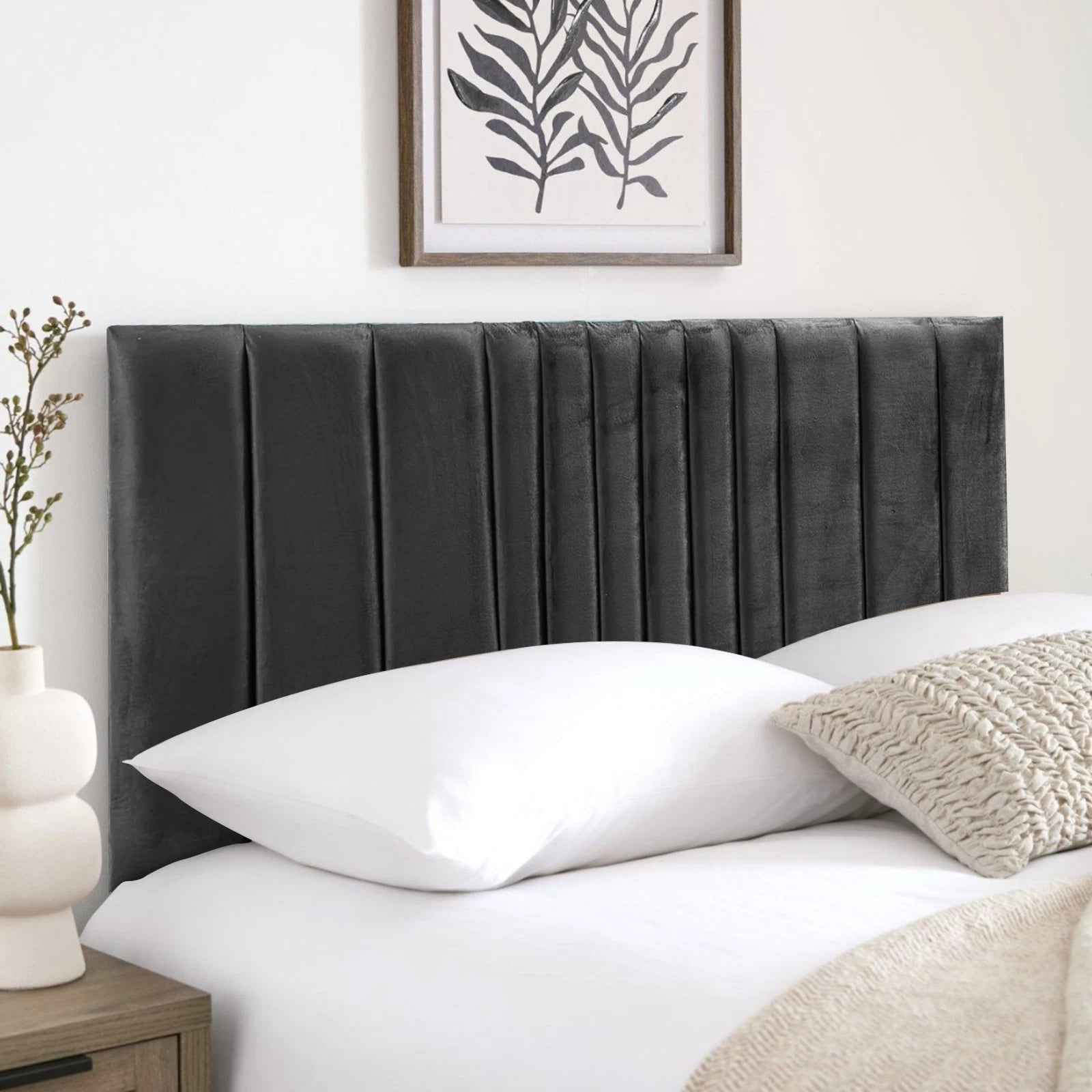 Manhattan Plush Velvet Headboard - JustBed