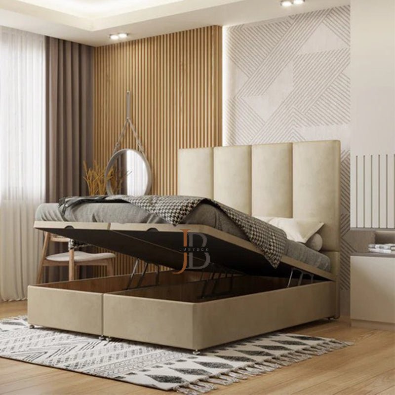 Marlen four panel divna Ottoman Bed Frame - JustBed