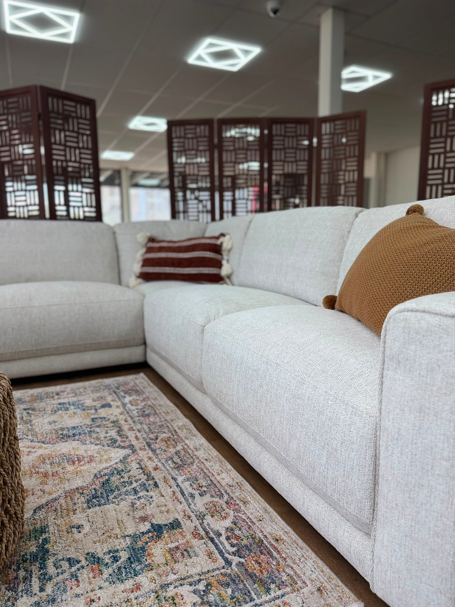 Marlow Large Corner Sofa In Beige - JustBed