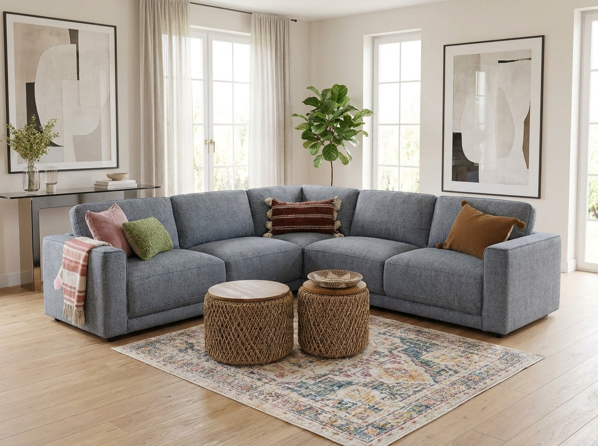 Marlow Large Corner Sofa In Grey