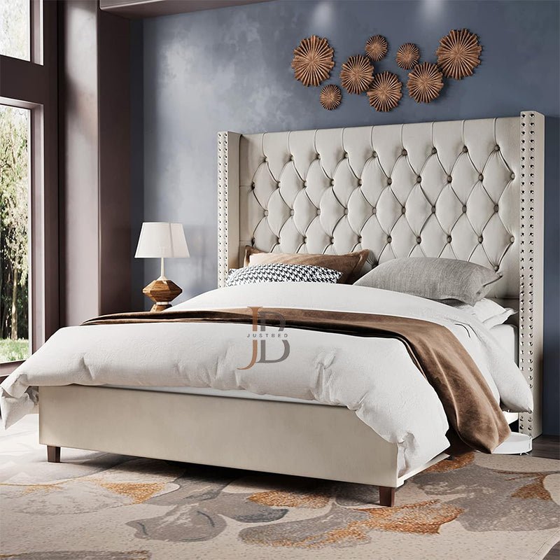 Marlow Wingback Upholstered Bed Frame - JustBed
