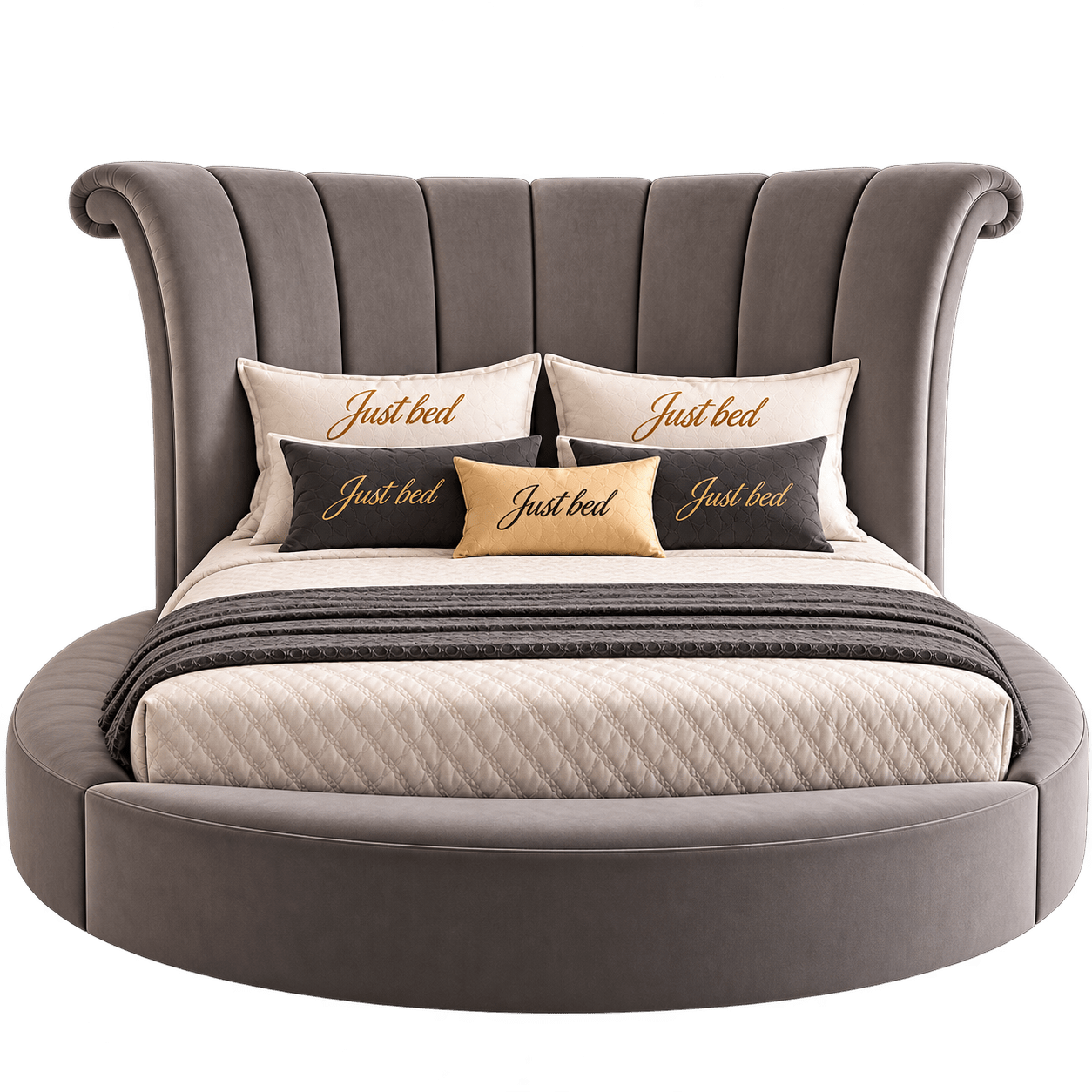 Mireva Luxury Panel Round Bed - JustBed