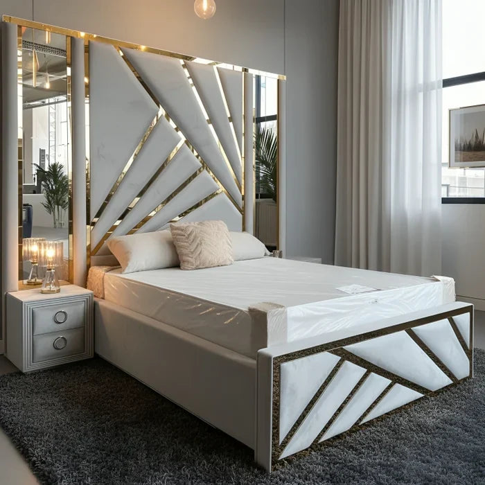 Lumira Art Deco Mirror Bed