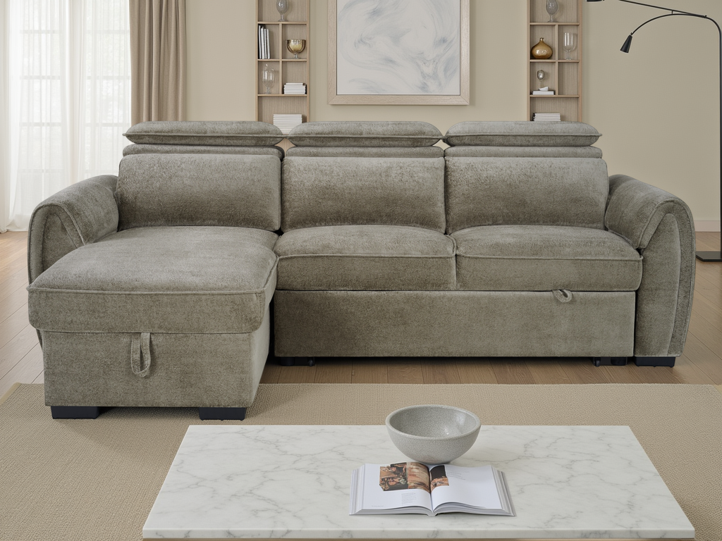Montrose Universal Corner Sofabed In Mushroom