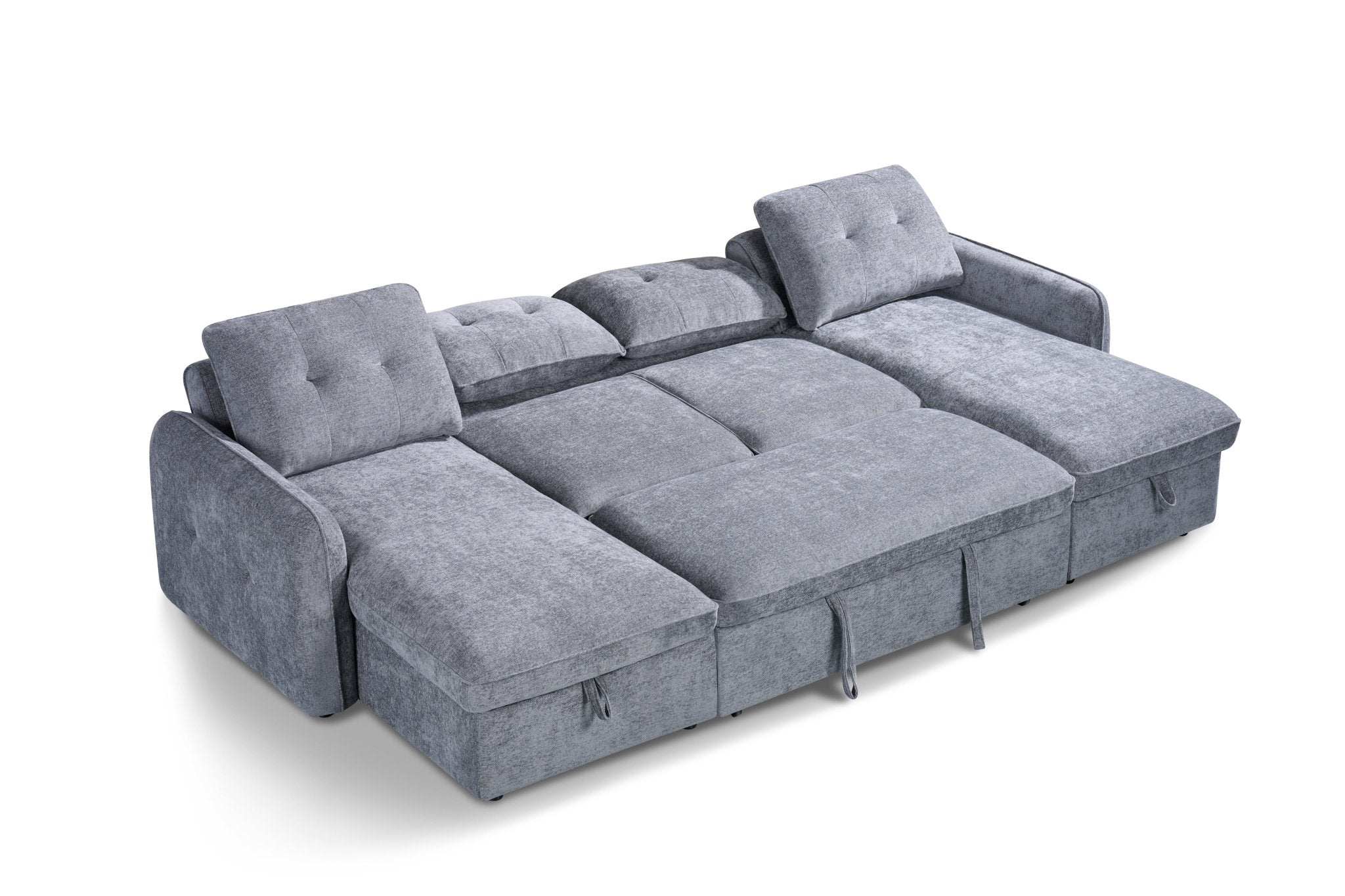 Moscow U Shape Sofabed in Grey - JustBed
