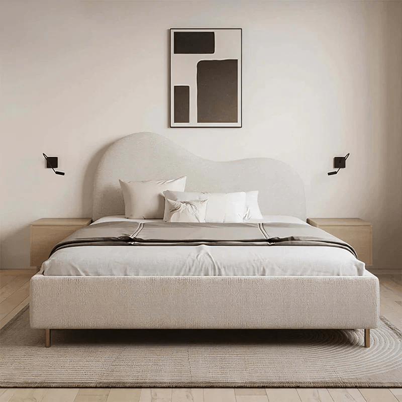 Myra Luxury Bed in Plush Velvet Fabric with Stylish Headboard - JustBed
