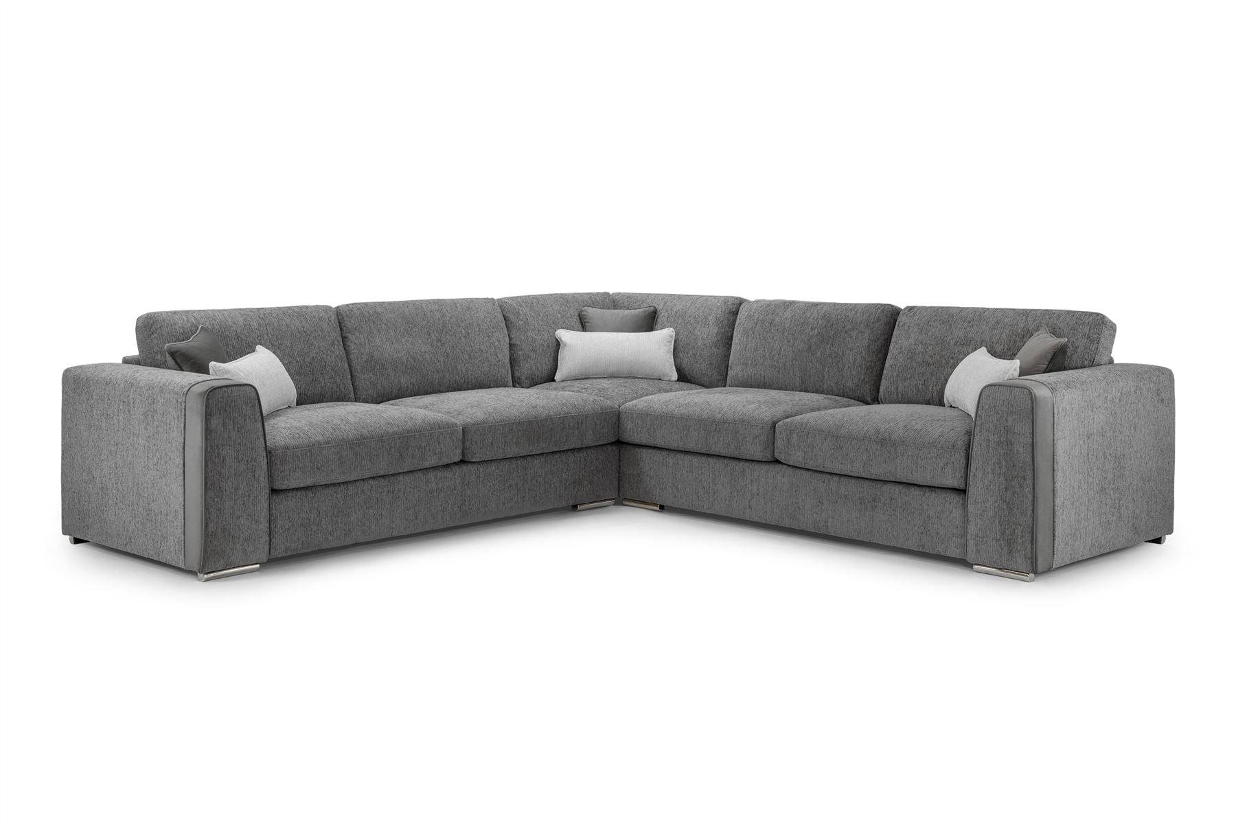 Naples Large Corner Sofa In Grey