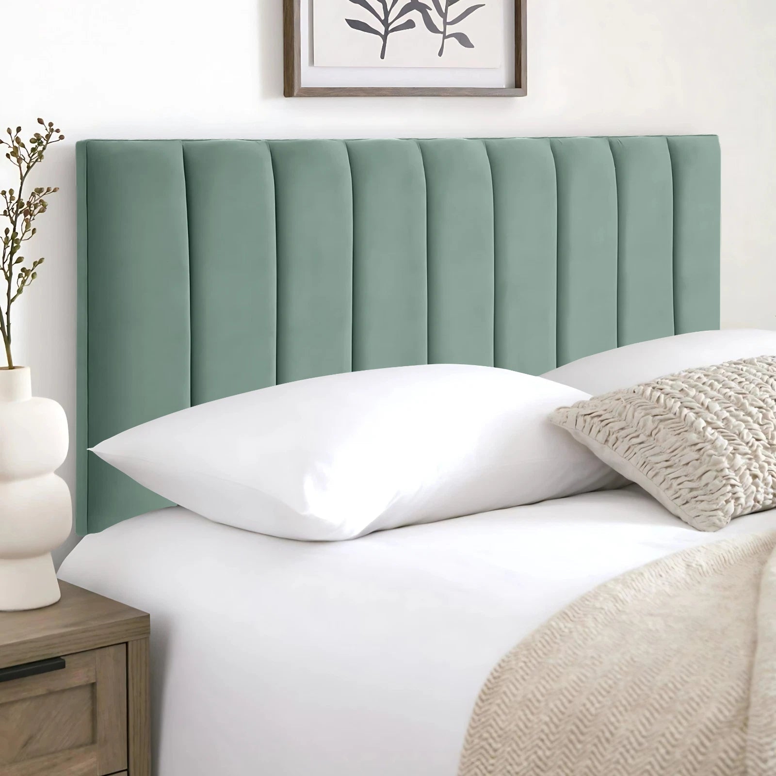 Nine Vertical Panel Headboard For Divan Bases - JustBed