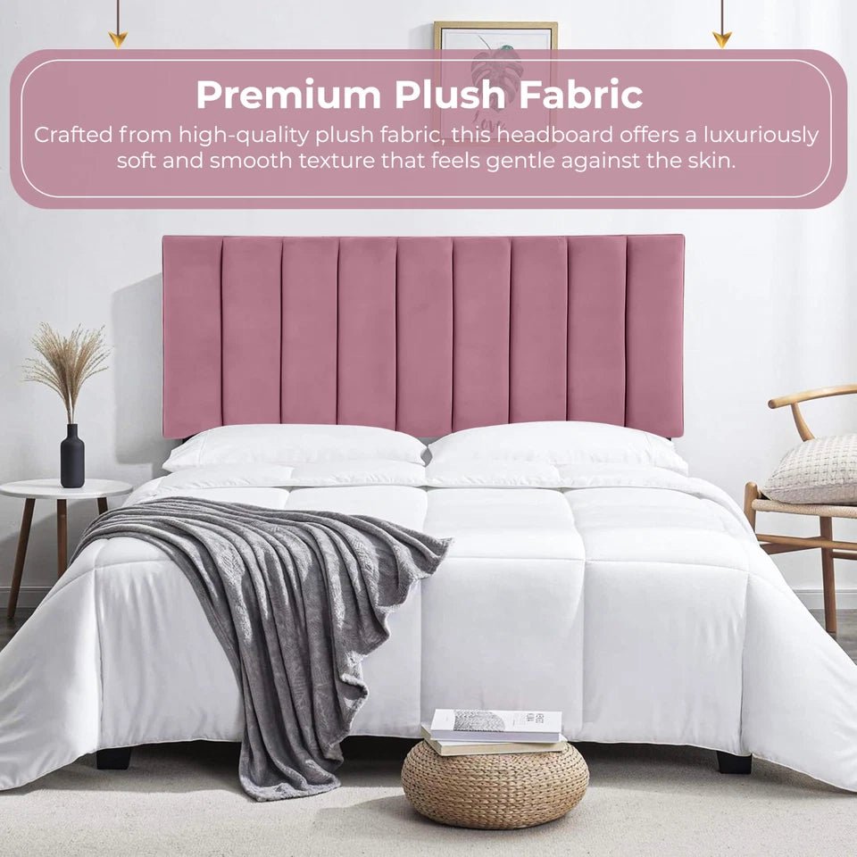 Nine Vertical Panel Headboard For Divan Bases - JustBed