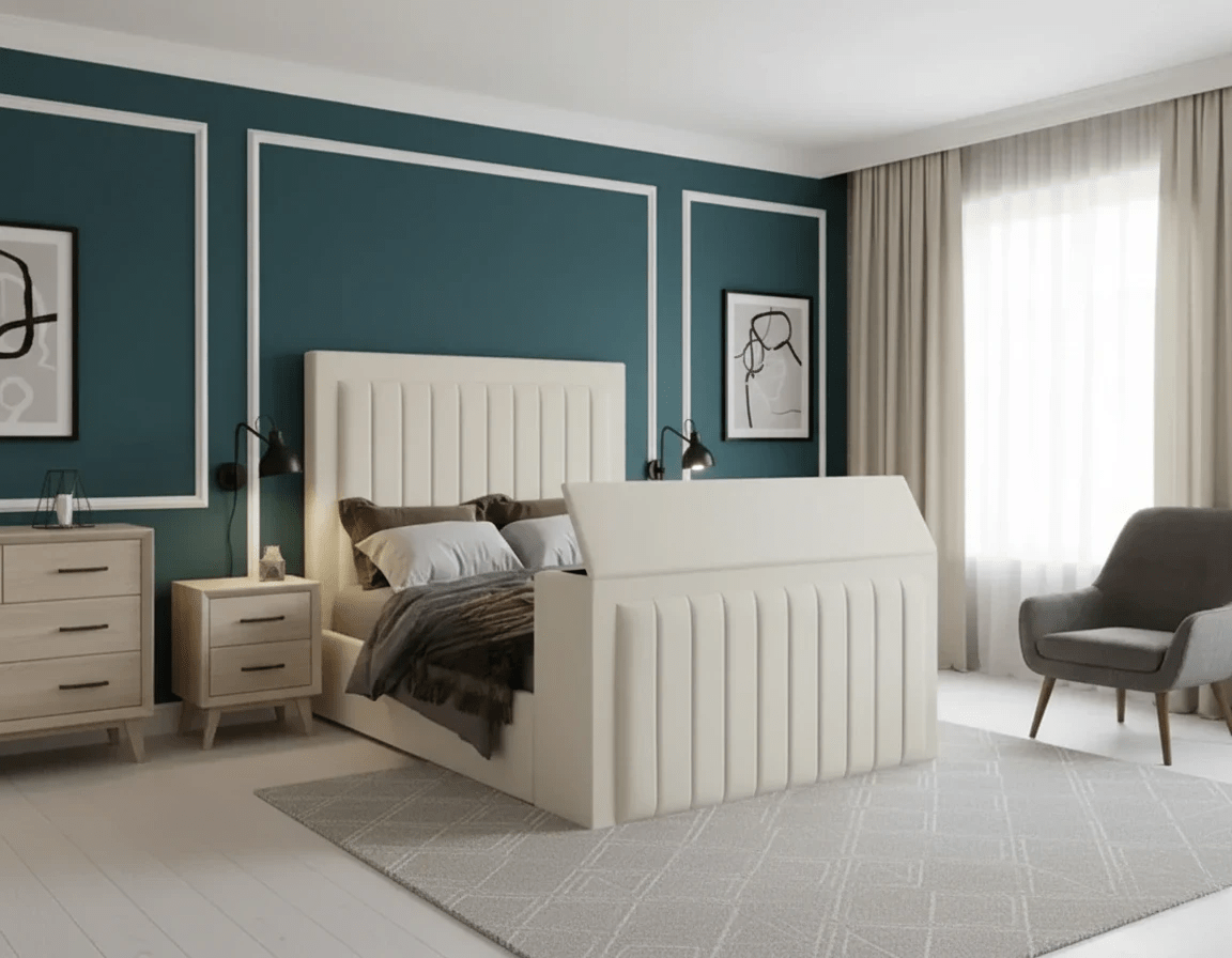 Nova TV Bed Frame in Panel Style - JustBed