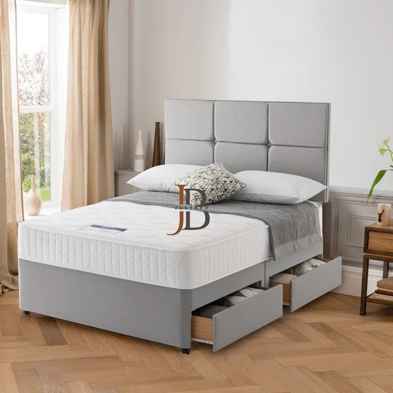 Olive Divan Bed Frame With 30 inches headboard - JustBed