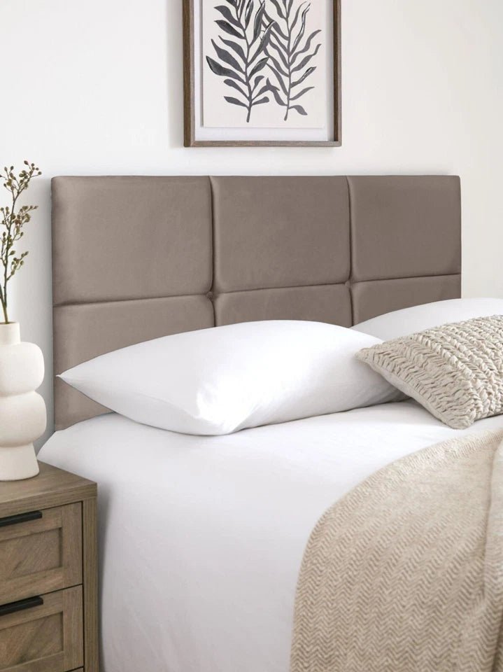 Olive Plush Velvet Headboard - JustBed
