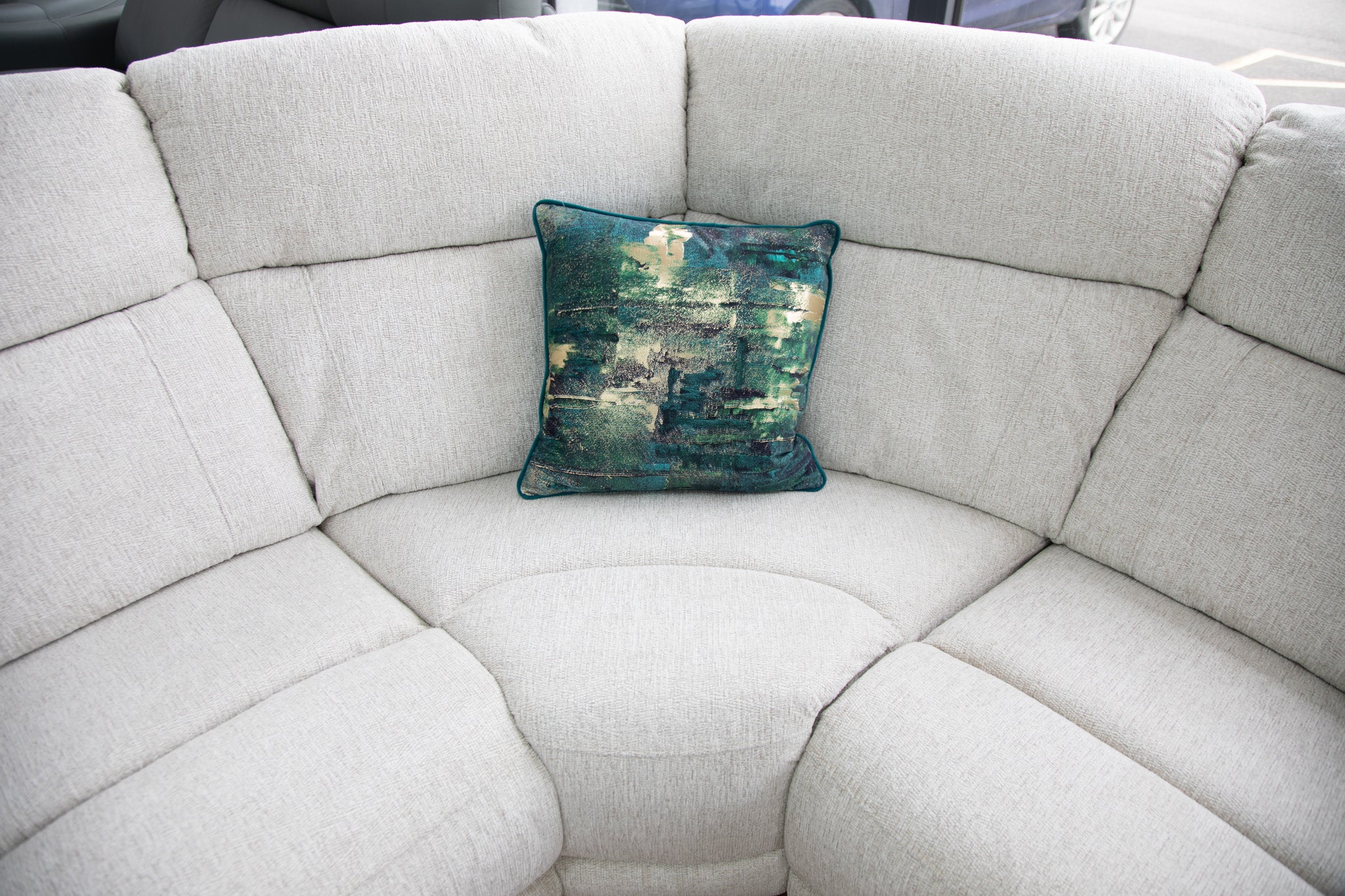 Owen Electric Large Corner Recliner Sofa in Beige
