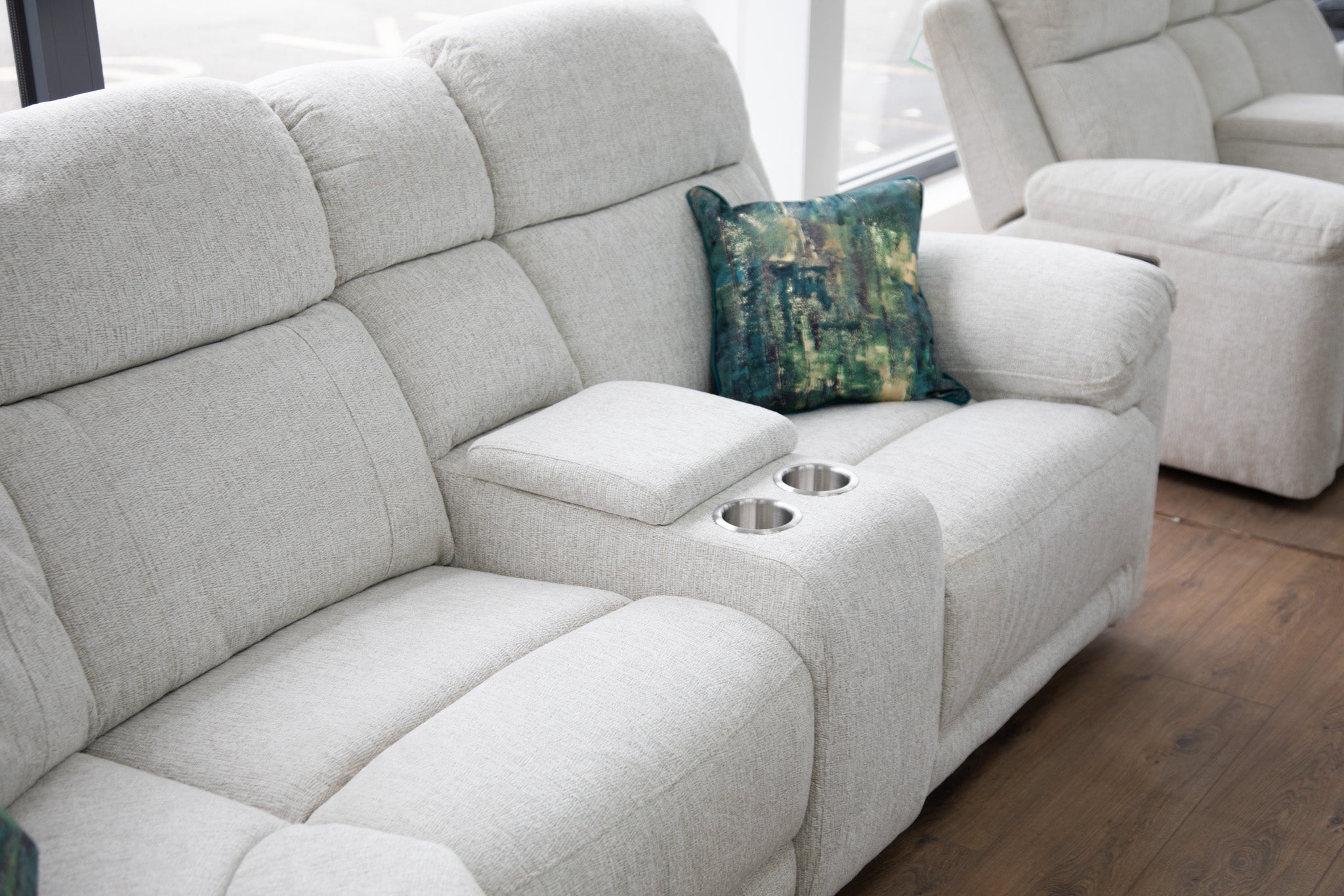 Owen Electric Large Corner Recliner Sofa in Beige