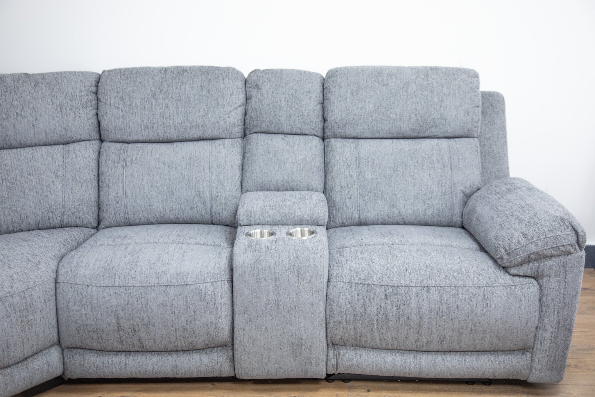 Owen Recliner Electric Large Corner Sofa In Grey - JustBed