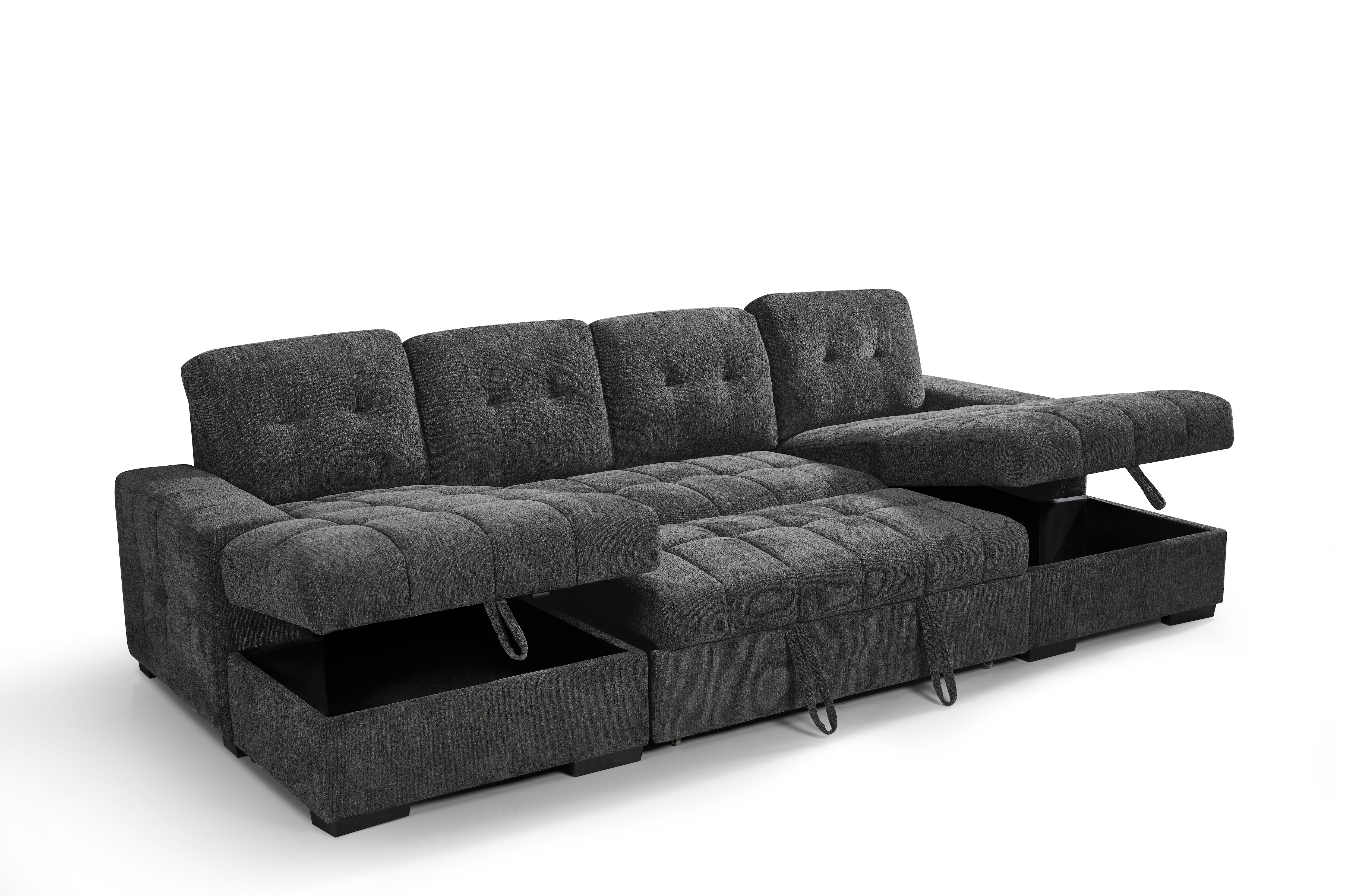 Palermo U Shape Sofabed in Grey