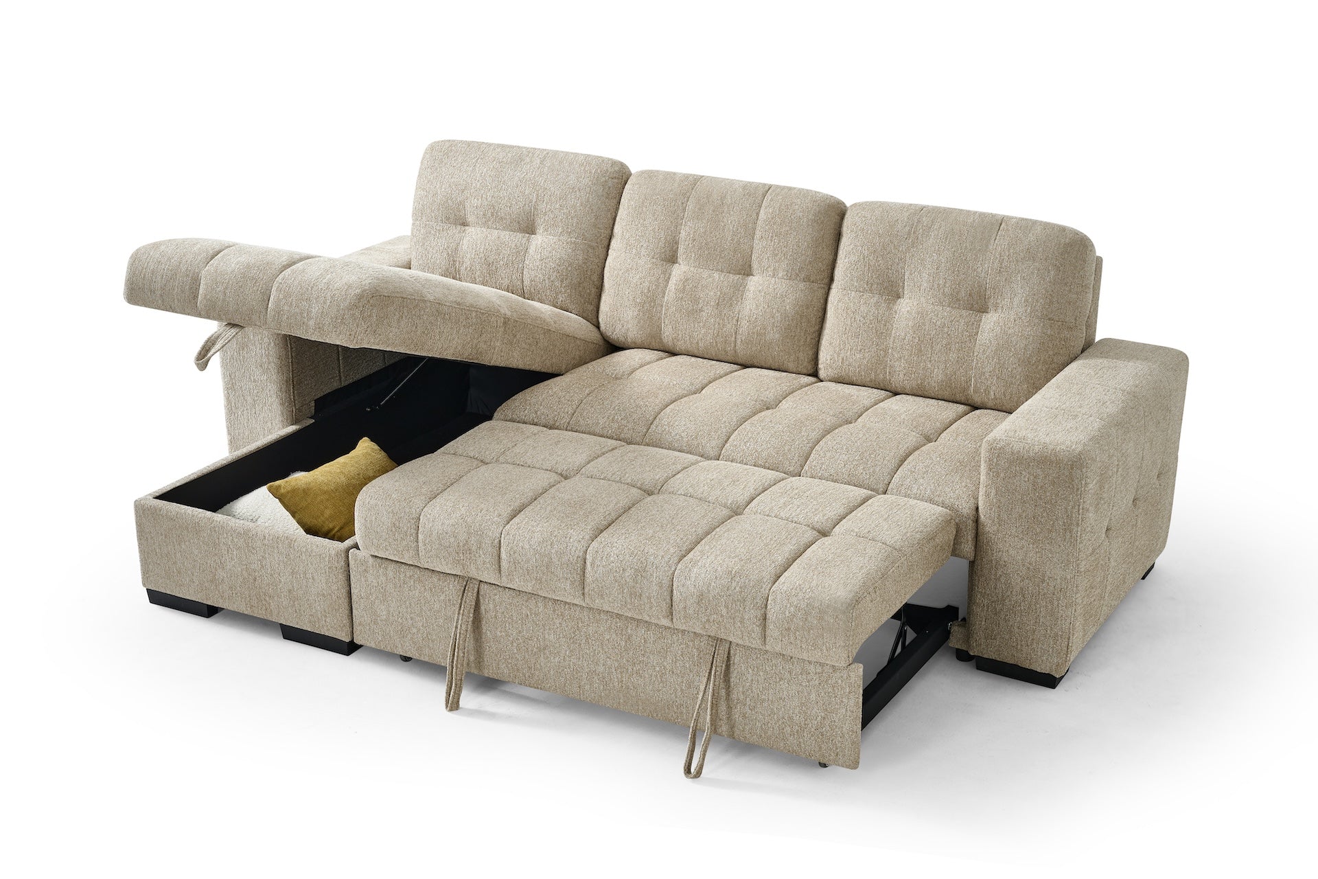 Palermo Universal Corner Sofabed In Beige