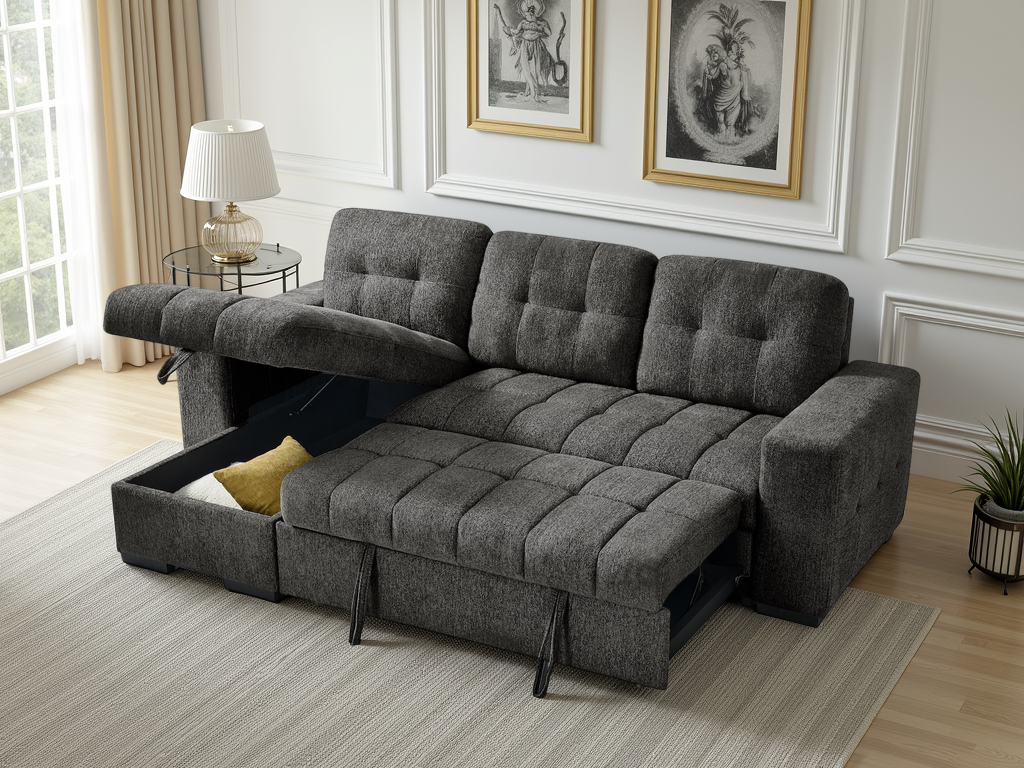 Palermo Universal Corner Sofabed In Grey