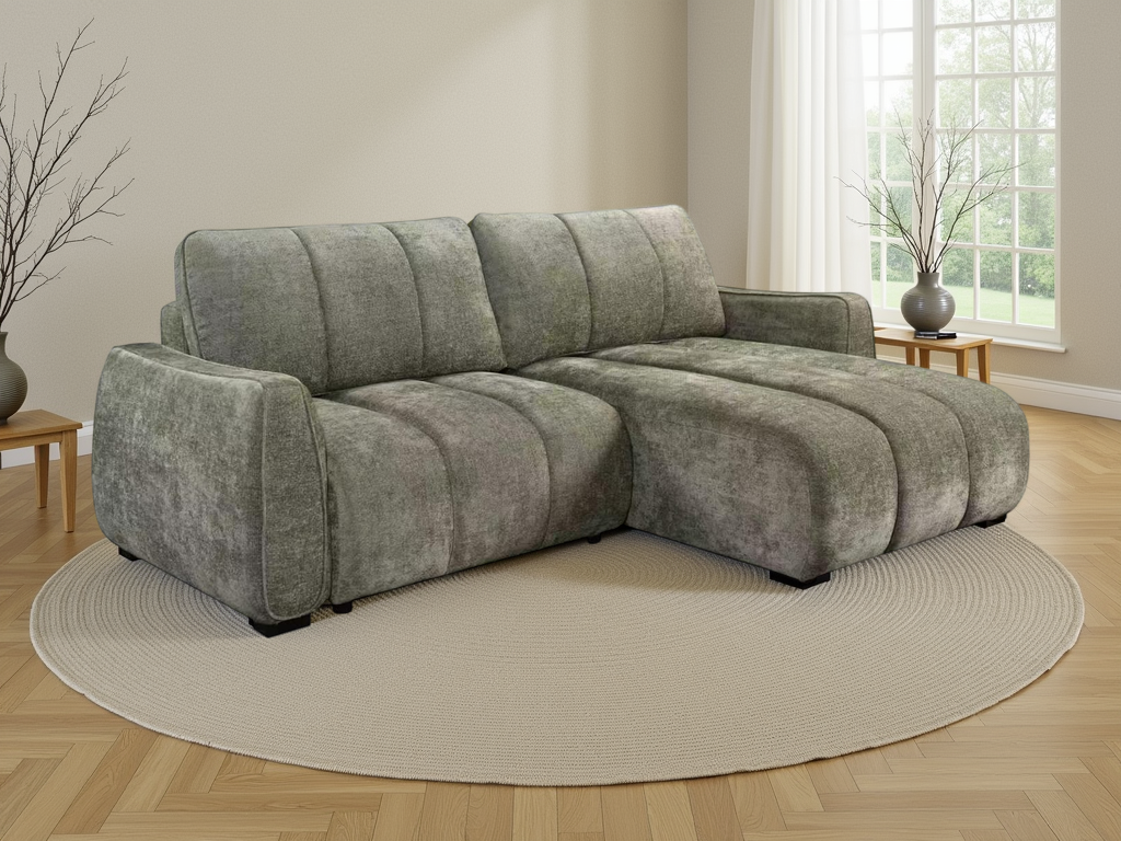 Portland Universal Corner Sofabed In Green