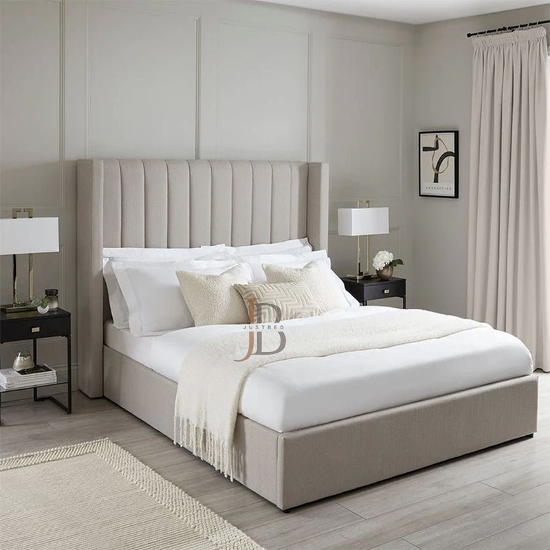 Posh Wingback Panel Bed Frame - JustBed