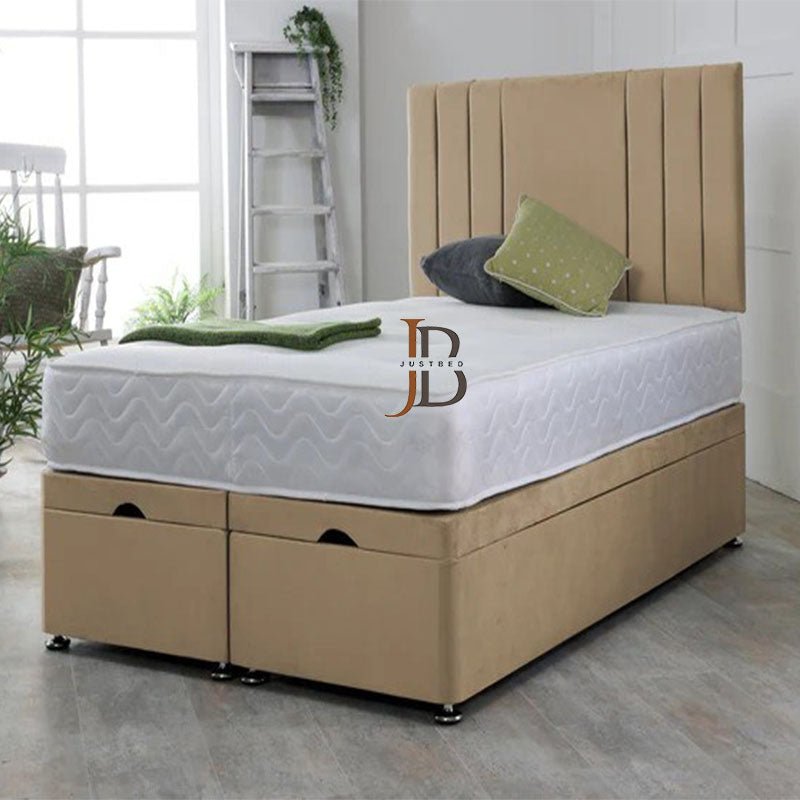 Rio Divan Ottoman Bed in Plush Velvet - JustBed